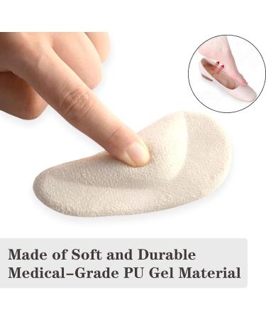 Correct-Position Gel Arch Support Insoles for Flat Feet - Plantar Fasciitis Relief - Adhesive Arch Pad - Beige (Pack of 6) - Buy Online on GoSupps.com