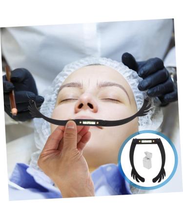 Housoutil Eyebrow Stencil Microblading Ruler Eyebrow Ruler Positioning Ruler Ink Line Aluminum Alloy 25.5x1.3cm Black - Buy Online on GoSupps.com