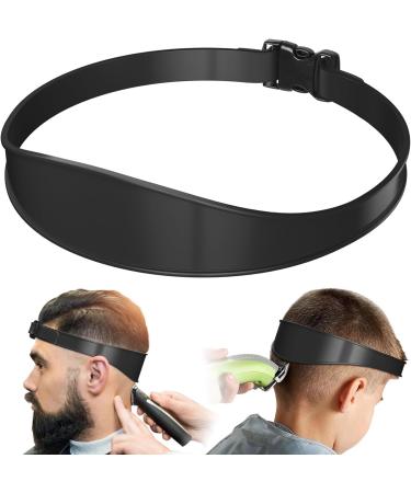 XULEGGNK Curved Haircut Band Adjustable Hair Cutting Instructions Silicone Haircut Band Hairdressing Combs and Cutting Shaving Stencil for DIY Home Haircuts Hair Cutting Instructions (English
