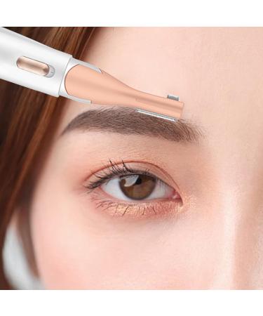 Electric Eyebrow Trimme Double Blade Eyebrow Trimmer Pivoting Head Facial Hair Remover with Grooming Comb Eyebrow Shaver Rechargeable Trimmer for Women Eyebrows Lips White 1 Set - Buy Online on GoSupps.com