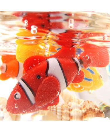 Iwobi 4-Piece Simulation Tropical Fish Set | Battery-Operated Plastic Mini Fish Toys for Cats Aquariums & Kids' Bathing Fun - Buy Online on GoSupps.com