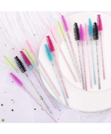 Eyelash Wands Disposable Mascara Wands Crystal Eye Brush Mascara Wand Thick Spoolie Eyelash Brush Spoolies for Lashes Extension eyelash brushes - Buy Online on GoSupps.com