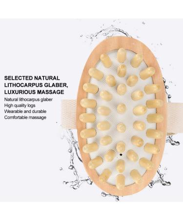 Massage Brush & Scalp Spa Massager - Wood Body Brush for Muscle Relaxation & Cellulite Care | International Shipping Available - Buy Online on GoSupps.com