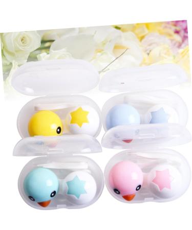 Buy SOLUSTRE 4-Piece Duck Colored Contact Lens Holder Set - Stylish & Practical Lens Cases for International Shipping - Buy Online on GoSupps.com
