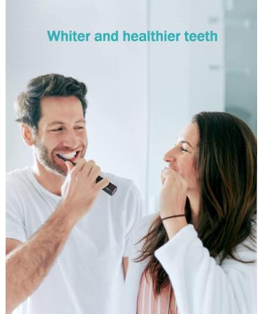 Initio Sonic Electric Toothbrush - 5 Cleaning Programs - Travel Case & 8 Replacement Heads - Rechargeable & Waterproof - Smart Timer - Gloss Black - Buy Online on GoSupps.com