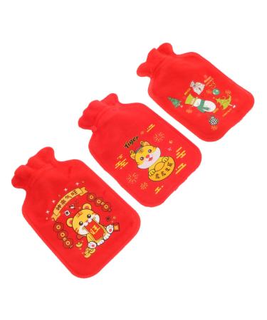 ABOOFAN 3S HAND WARLER Water bottle pocket Hot water bag Cramps Heating bag Warm water Foot hot water bottle Mini hot bottles Hot bottle warmer feet heat pvc square blushing child