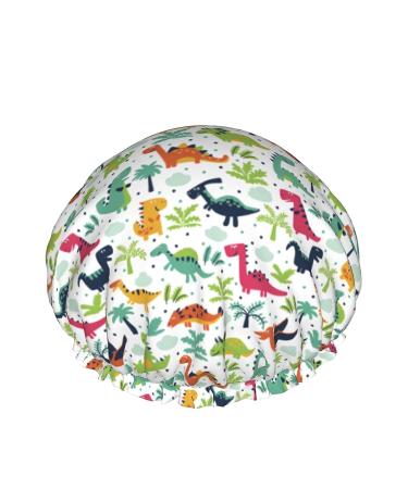 Kadiman Dinosaur Shower Cap for Women - Reusable Waterproof Hair Cap for Long Hair - Buy Online on GoSupps.com