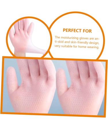 minkissy 1 Pair Nourishing Care Gloves Manicure Cuticle Spa Gloves Moisturizing Spa Gloves Skin Care Gels Gloves Hand Gloves Pink Lotion Female Moisturizing Gloves Sebs Skin Gel Girl Foot - Buy Online on GoSupps.com