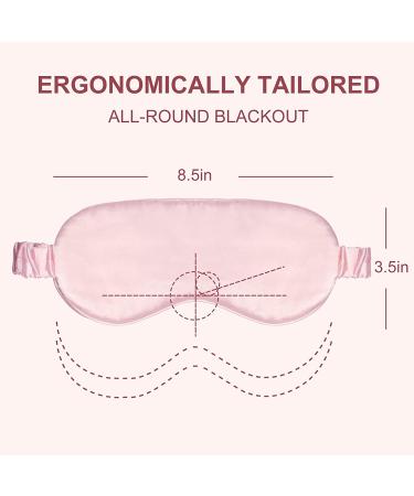 Luxurious Silk Sleep Mask with Double Layer Filling - Pink - Buy Online on GoSupps.com