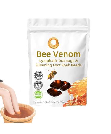 Bee Venom Lymphatic Drainage & Slimming Foot Soak Beads Bee Venom Foot Soak Body Detox Foot Soak Beads Aprolo Detoxingherbs Cleansing Foot Soak Beads (10PCS)