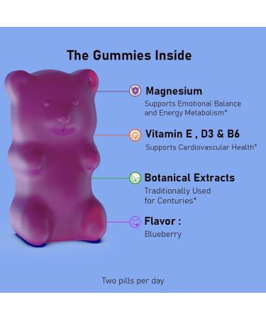 Redimas Magnesium Glycinate Gummies 400mg Chewable Magnesium Supplement with Vitamin B6 Vitamin D3 and Vitamin E Convenient Gummy Format for Daily Nutrient Intake Easy to Take for Adults - Buy Online on GoSupps.com
