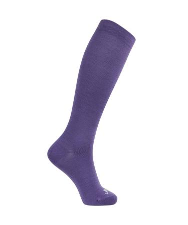 ja vie JAVIE 80% Merino Wool Ultra Soft 15-20mmHg Graduated Compression Socks for Women & Men Medium Purple
