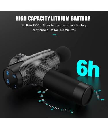 YOSSOA Massage Gun for Athletes - Deep Tissue Therapy for Pain Relief - 20 Speed & 6 Heads Handheld Massager in Gray - Buy Online on GoSupps.com