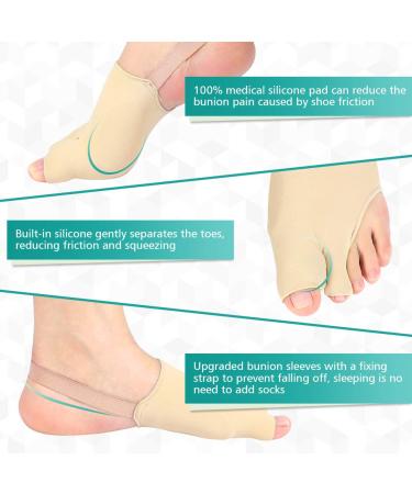 Hallux Valgus Toe Spreader Bandage | Bunion Sleeve Separator with Gel-Pad Protection for Pain Relief Day & Night Comfort - Buy Online on GoSupps.com