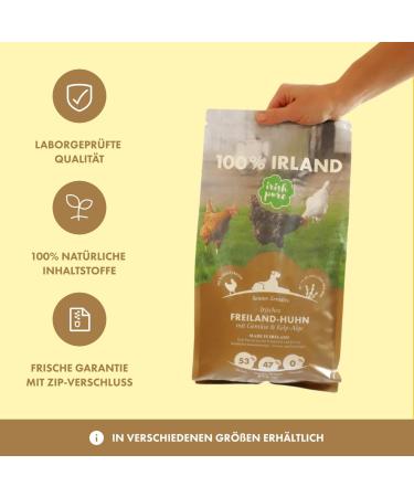 Irish Pure Senior Dry Dog Food | 1.5kg | Outdoor Chicken with Kelp & Vegetables | High Meat Content | Grain Free | Sensitive | Dry food for dogs of all ages - Buy Online on GoSupps.com