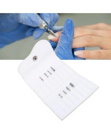 Sonew Nail Drill Bits with Storage Bag Waterproof PU Leather Nail Grinding Bits Organizer for Home Travel Salon - Buy Online on GoSupps.com