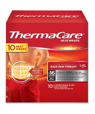 Thermacare  1311850-10c  Lower Back & Hip L/XL  10 Air-Activated HeatWraps