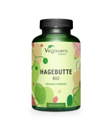 Organic hip capsules high dose |EU extension |1400 mg of rosehip powder bio |Laboratory test |Vegan - without additives |German production of Vegavero |180 capsules