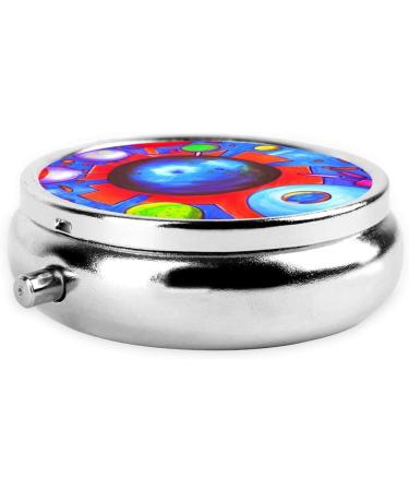Cartoon Universe Round Pill Box - 3 Compartment Travel Organizer for Pills | Portable & Travel-Friendly - Buy Online on GoSupps.com