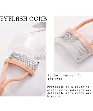 Buy Portable Eyelash Curler Set with Comb - Pink Mini Eyelash Curlers & Separator for Women | Perfect Makeup Tool for Stunning Eyes - Buy Online on GoSupps.com