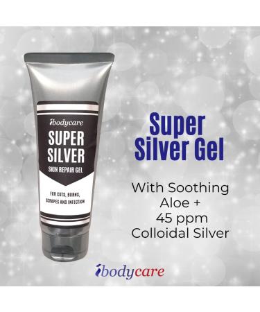 ibodycare Super Silver Gel 4 oz - Colloidal Silver for Cuts, Burns, Rashes, Scars, Infection Care - Buy Online on GoSupps.com