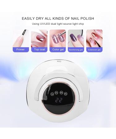 180W UV LED Nail Lamp - Professional Gel Dryer with 4 Timers & Auto Sensor | Black & White Schellack Manicure Tool - Buy Online on GoSupps.com