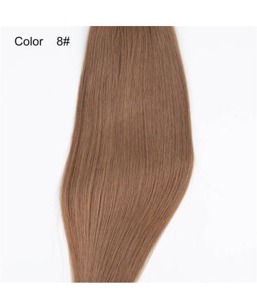 Remehi 3/4 Half Wig - 100% Indian Remy Human Hair Silky Smooth 46 cm #8 Chestnut Brown | Shop Now for International Shipping - Buy Online on GoSupps.com