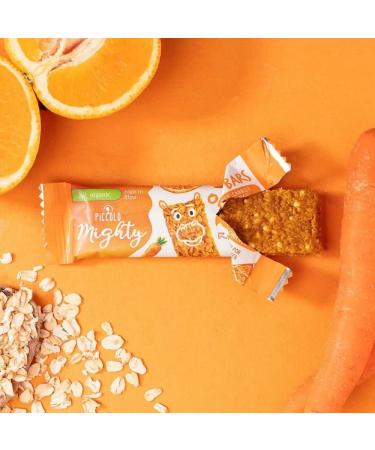Piccolo Organic Oaty Bars Carrot & Orange 1 Year+ Toddler Snack - 120g - Buy Online on GoSupps.com