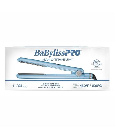 BaBylissPRO Nano Titanium and Ceramic I-Style Dual Voltage 1 inch Flat Iron Blue - Buy Online on GoSupps.com