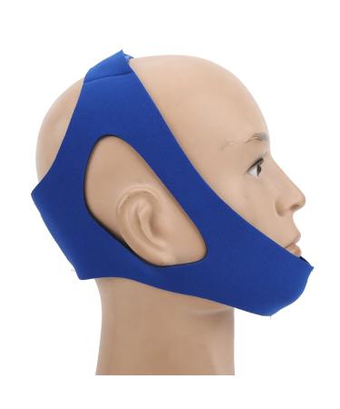 CPAP Chin Strap Anti Snore Chin Strap Adjustable Snoring Solution/Sleep Aid for Men and Women Chin Straps for Snoring Anti Snoring Devices More Nose Breathing (Blue)