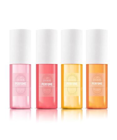 4pcs Brazilian fragrance Hair & Body Fragrance Mist Fruity Fragrance Perfume Mist Vanilla Perfume Eau De Toilette Day Or Night Spray Perfume for Women(3.2 fl oz.)