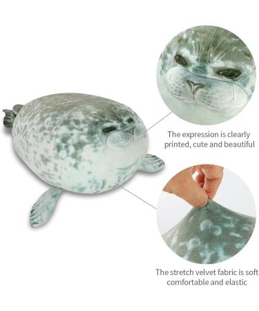 Chubby Seal Pillow 60CM - Cute Grey Plush Animal Toy for Kids and Adults - Buy Online on GoSupps.com