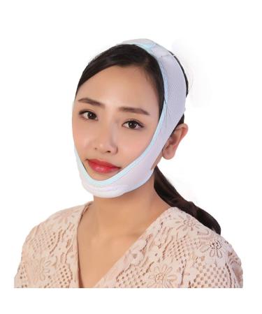 Thin facial belt V-facial artifact facial facerable bandages breathable lifting anti-fold double chin lift facial lift light blue