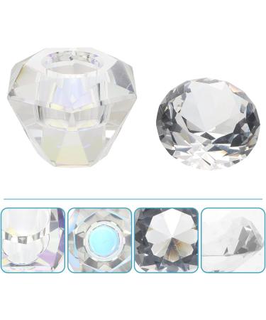 FRCOLOR 3 Pcs Nail Art Crystal Cup Glass Container with Lid Liquid Powder Dappen Dish Manicure Care Tools Nail Tech Clear Fingernail Polish Nail Art Dish Cup White With Cover Cup Bowl 5.5x5.5cmx3pcs Whitex3pcs - Buy Online on GoSupps.com