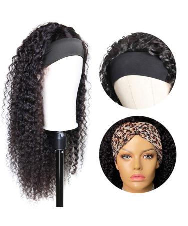 22 Inch Deep Wave Headband Wig | Brazilian Virgin Human Hair | Glueless Machine Made Non Lace Front Wig | 150% Density for Black Women - Buy Online on GoSupps.com