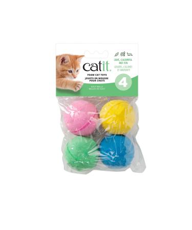 Catit Cat Ball Toy Sponge Balls Yellow Green Pink Blue 4 Count Cat Toy Ball Cat Toys Balls Cat Ball Cat Balls Cat Toys Cat Toy Toys Cat Toys for Cats Cat Enrichment