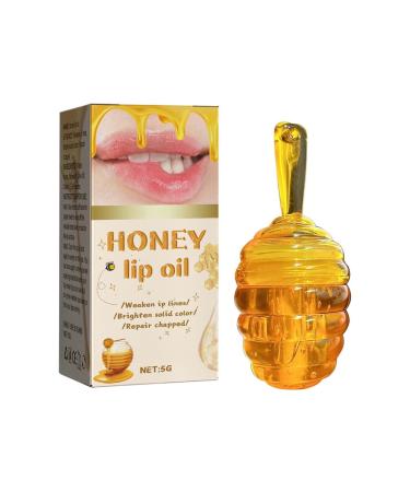 Lip Oil Dilute Lip Lines Anti Dry Cracking Peeling Care Lips Moisturizing Moisturizing Care Lip Oil 5ml Pore Strips (Yellow One Size) One Size Yellow