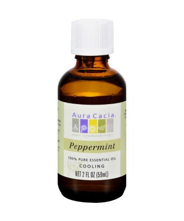 Aura Cacia Aromatherapy Peppermint Essential Oil 2 Oz. Bottle