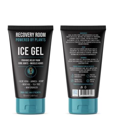 Recovery Room 50ml Hemp Deep Relief Ice Gel Fast-Acting for Sports Injuries Back Shoulder and Muscles Plant-Based High Strength Unlimited Use Made in UK Vegan & Cruelty Free