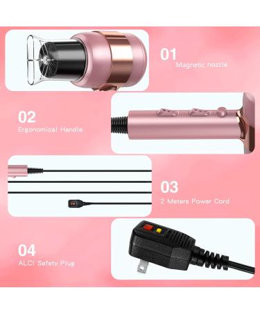 1875W Ionic Hair Dryer for Women - Professional Constant Temperature Blow Dryer with Magnetic Nozzle - Light Pink | Ideal for Home & Travel - Buy Online on GoSupps.com