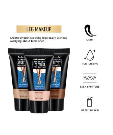 Waterproof Leg Makeup - Full Coverage Body Concealer | Vein Cover-Up Cream | Natural Tan Finish for Flawless Legs | 30ML #03 BRONZE - Buy Online on GoSupps.com