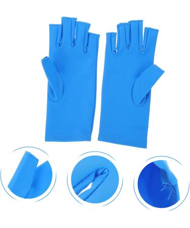 HONMEET 1 Pair Nail Gloves UV Protection Glove Fingerless Anti Glove Nail Dryer Anti Glove Hand Gloves for Protection Nails Tools Skin Care Glove Mittens Nail Art Tools Gel Elastic Spandex 20X8X0.4CM - Buy Online on GoSupps.com