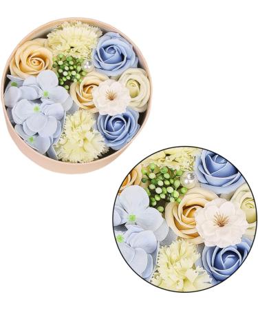 FOMIYES 2 Pcs Rose Flower Petals Natural Preserved Rose Soap Plant Essential Oil Rose Soap Valentines Day Gifts Rose Essential Oil Soap Stocking Stuffer Gifts Natural Soap Flower Box Round - Buy Online on GoSupps.com