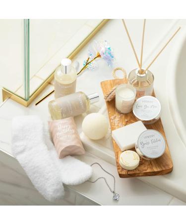 Luxury Birthday Spa Gift Set for Women with Bath Essentials, Diffuser, Candle, Necklace, 24k Rose & More - Buy Online on GoSupps.com