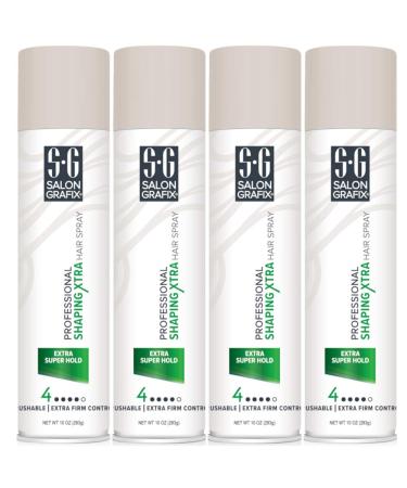 Salon Grafix Shaping Hair Spray Extra Hold 10 oz (Pack of 4)