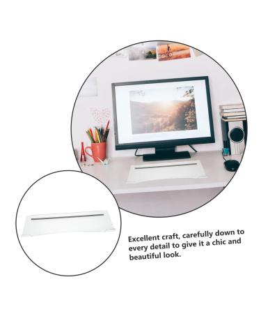 Buy Hemoblo 2-Piece Acrylic Keyboard Rest - Aesthetic Desk & Gaming Accessories | Slipproof Transparent Presentation Stand - 43x14cm - Buy Online on GoSupps.com