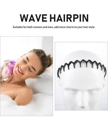 Plastic Tooth Hair Hoop Headband Non-slip Hairband Wavy Toothed Hairband Hard Headbands For Women Men Girls - Buy Online on GoSupps.com