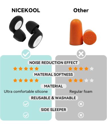 Earrings for Sleeping - Soft Reusable Noise Earplugs | Silicone Hearing Protection | 8 Attachments XS/M/L | 27 dB Noise Reduction | Concert Ready | Available in White & Black - Buy Online on GoSupps.com
