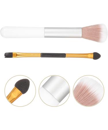 Healvian 2pcs Eye Shade Highlighter Brush Blend Makeup Brush For Eyeshadow and Liner Makeup Tools Double Head Eyeshadow Makeup - Buy Online on GoSupps.com
