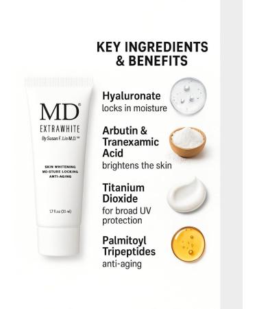 MD Extra White Skin Brightening Cream Radiance-Boosting Moisturizer with UV Protection 1.7 fl oz - Buy Online on GoSupps.com